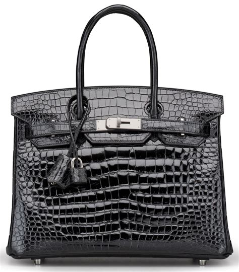 hermes crocodile bag black|hermes bag crocodile skin.